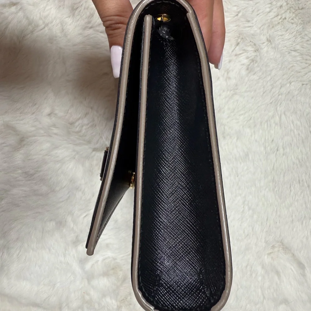 SALVATORE FERRAGAMO MINI CLUTH IN SAFFIANO LEATHER with chain